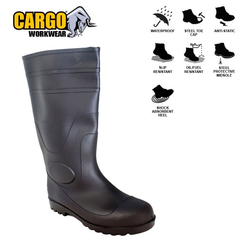 Cargo PVC Safety Wellies Boot S5, FO, SR