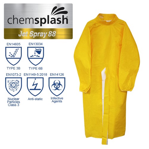 Chemsplash Jet Spray Gown -Taped seams Type PB 3B/4B/6B