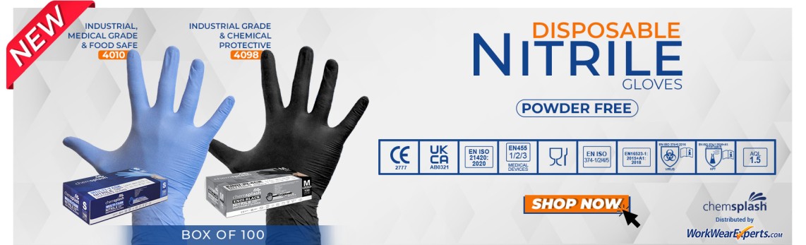 New Powder Free Nitrile Disposable Gloves